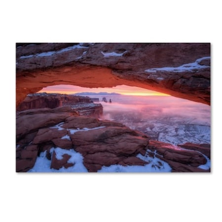 Trademark Fine Art Daniel F 'The Moment Right Before Sunrise' Canvas Art, 16x24 1X03972-C1624GG